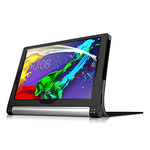Fintie Lenovo Yoga Tablet 2 (10,1 Zoll FHD IPS) Hülle Case Cover Tasche Etui – Folio Kunstleder Schutzhülle mit Auto Sleep / Wake (geeignet für Lenovo Yoga Tablet 2-10 25,7 cm Tablet (Android und Windows Version), Schwarz - 7