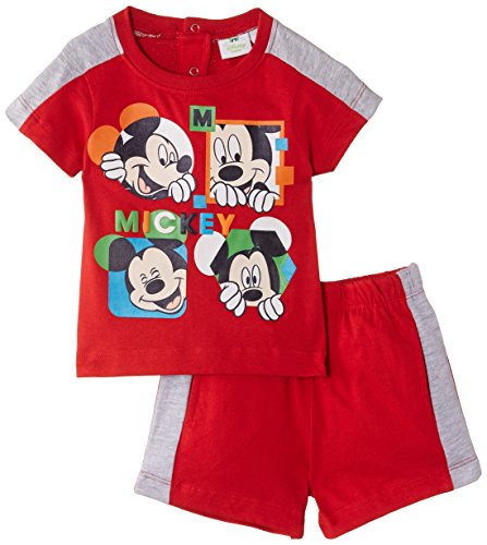 Disney Baby Boys 0-24m Mickey Mouse Clothing Set, True Red, 12 Months