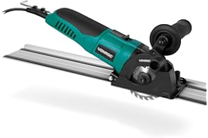 VONROC Mini scie circulaire/plongeante 500W - Ø85mm - Rail de guidage et 3 lames inclus - vitesse variable