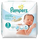 Pampers New Baby Sensitive Pants, Size 1 (Total 92 Nappies)