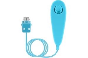 OSTENT Controller Nunchuck Cablato Basato sul Movimento per Nintendo Wii Console Video Game Colore Blu