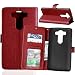 Produktbild Nancen LG V10 / H900 (5,7 Zoll) Lederhülle Neu Style Acht Farbe Weich PU Flip Case Ledertasche / Schutz Etui, Einfach Vintage Kollektion Karten Slot Foto Wallet Hülle Handy Tasche Zubehör