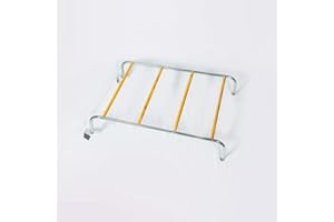 Y HOMEWARE Yorkshire Homeware 4 Tier White Over Door Clothes Airier Towel Rail Rack Hanger Bar Holder Bathroom Bath Towels Storage Organiser Over the Door Airer, Bar Towel Over Door Storage Organiser