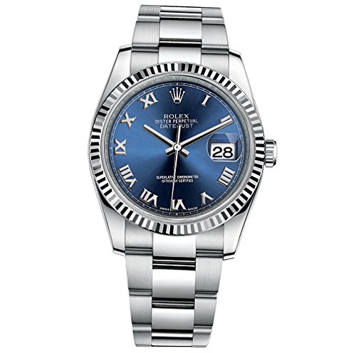 Preisvergleich Produktbild Rolex Datejust setzt 36 Edelstahl blau Zifferblatt Oyster 116234