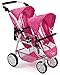 Produktbild Bayer Chic 2000 689 89 Tandem-Buggy Vario, Zwillings-Puppenwagen, Pony & Princess, pink