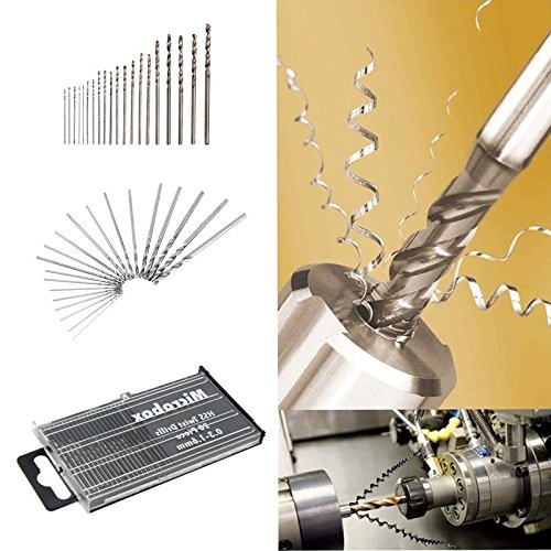 Latinaric Mini Bohrer Set Spiralbohrer Werkzeuge 0.3mm-1.6mm HSS High Speed Metallbohrer - 8