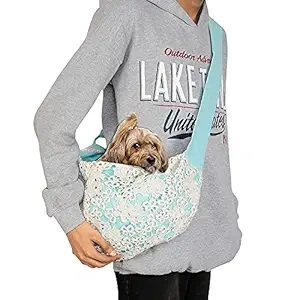 Jainsons Pet Products Travel Bag for Small Dogs | Puppies | Cats Single Shoulder Sling Carrier for Dogs (Small, Sky Blue)