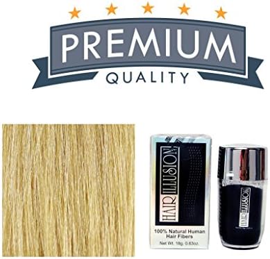 Hair Illusion: Premium Hair Loss Concealer, For Men &amp; Women, 100% Real Human Hair Fiber, Blonde 18g