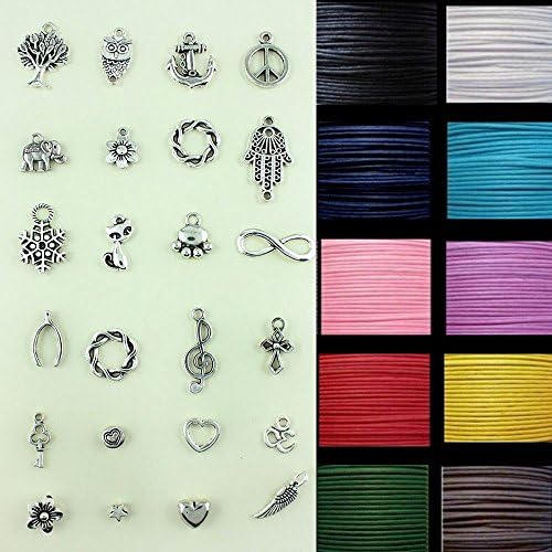 Handcrafted Gift Card, Party Favour, Choice of Colour, Wish Bracelet Tibetan Charm Personalised Gift-Best Friends