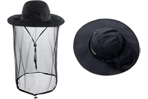 ZffXH Chapeau de Safari pour Homme et Femme - pour Le Jardinage, la randonnée, la pêche - avec moustiquaire en Maille