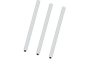 iMeistek Lot de 3 tubes ronds en aluminium 6063, diamètre extérieur 5 mm, diamètre intérieur 3 mm,longueur 150 mm, tuyau rond en aluminium sans couture, pour bricolage, modèle industriel
