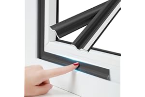 CUYSFEAD Paraspifferi Sotto Porta Entrata Per Spifferi Blindata,Guarnizione Adesiva Porta Finestra,Schiuma Isolante Anti-Collisione,Antivento,Insonorizzare Nastro Infissi Per Telaio Porta Finestre (5M, Nero)