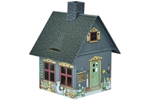 Crottendorfer Räucherkerzen kadzidełko z metalu wraz z uchwytem na kadzidełka, do świec kadzidłowych w rozmiarze M, wymiary: 7,2 x 7,8 x 9,8 cm. Motyw: budowniczy zabawek. Wyprodukowano w Niemczech.