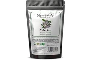 Organic Valerian Root Extract Powder by Oils and Herbs UK (10:1) High Strength - 100% Pure Free from Any Addictive or Sugar (50)
