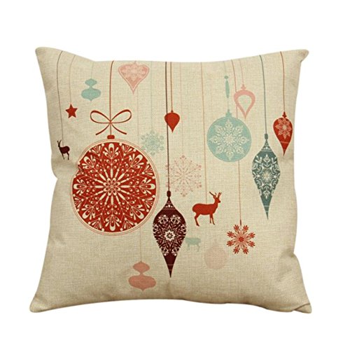 Kissenbezug，LHWY Vintage Weihnachten Sofa Bett Home Decor Kissen Fall Kissenhülle