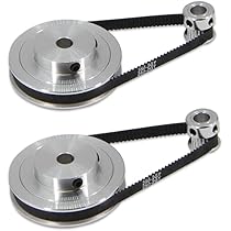 Set 2 Pulegge GT2 In Alluminio 20-48 Denti Con Cinghia | Foro 8mm | Per Stampanti 3D E Macchinari - Foto 3