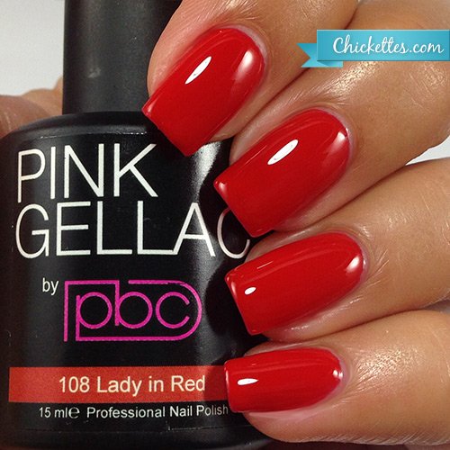 Pink gellac Nagellack, Farbton Lady in Red 15 ml Gel-Nagellack - 2