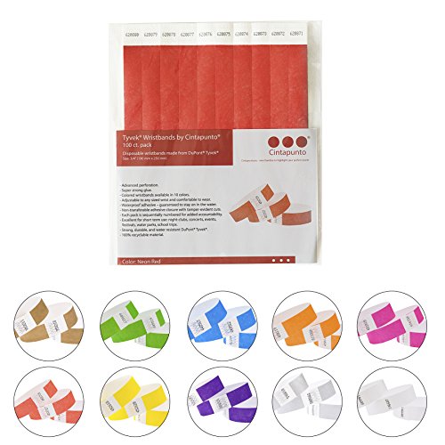 Cintapunto® - Pulseras Tyvek de 3/4