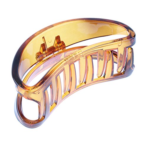 non-brand MagiDeal Epingle a Cheveux en Résine pour Les Femmes Design de Papillon Noir ou Café 3.74''x1.38''x1.38 '' - café