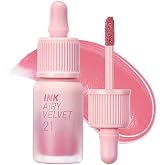 Peripera Uzun S&uuml;re Kalıcı ve Hafif Form&uuml;ll&uuml;, Kadife Bitişli Tint Peripera Ink Airy Velvet (21 Fluffy Peach)