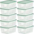 Checkmart [10 Packs Snap-On Airtight containers with Lids 500ml (0.5 Litre) Food Storage Containers, Meal Prep containers with lids- Leak Proof Microwave Freezer Dishwasher Safe Reusable