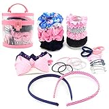 💎 PERFECTO PARA TODAS LAS EDADES: Los accesorios para el cabello de las niñas pequeñas están diseñados pensando tanto en los niños como en los adolescentes. Con esta gran selección de tamaños flexibles, este increíble juego para el cabello se adaptará a las niñas desde una edad temprana hasta la adolescencia. Apto a partir de los 5 años.