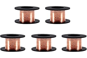 YWBL-WH 5 Unids 0.1mm Alambre Esmaltado Alambre de Bobina de Cobre Longitud de Alambre de Reparación Esmaltado 15 m