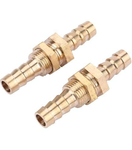 10 Stuks Messing Slangpilaar Doorvoer 16mm X 16mm + 20 Slangklemmen - Bulkaansluiting Barb Fitting