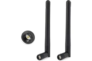 Eightwood 868 MHz Antenne SMA Plug Antenne Adaptateur SMA mâle RFID NFC 2Pcs Inclinable et Pivotante pour Antenne GSM CB Radio Homematic CCU2 CC1101 Radio Jambon sans Fil WiFi Raspberry Pi GSM