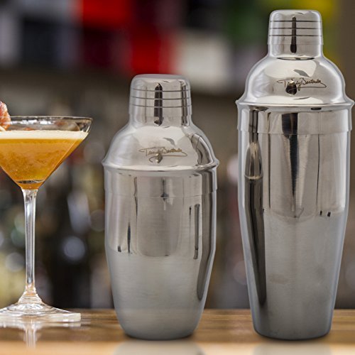 Profi Cocktailshaker Set Aus Zwei Professionellen Shakern Aus Rostfreiem Edelstahl (700ml/350ml) Mit Eingebautem Barsieb + Doppelseitigen Messbecher / Jigger + Rezeptbuch für Cocktails als E-Book - 7