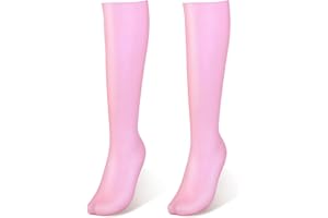 Kexpery Anti-Riss-Fuß-Peeling-Strümpfe, weiche Pediküre-Socken, bequem, Silikon, lange feuchtigkeitsspendende Socken für trockene, rissige Füße (Rosa)