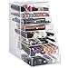 Beautify Extra Large 8 Tier Clear Acrylic Makeup Cosmetic Cube Organiser with 7 Drawers & 2 Removable Dividers
