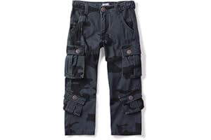 Aeslech Boys' Cargo Trousers, 8 Pockets Casual Outdoor Trip Hiking Pants