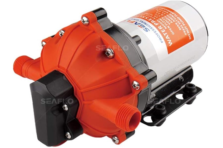 Seaflo 55-Series Diaphragm Pump - 12V DC, 5.5 GPM, 60 PSI with HEAVY DUTY PRESSURE SWITCH