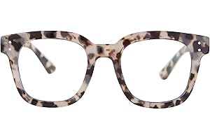 Madison Avenue Blue Light Blocking Glasses Oversized Fashion Blue Light Glasses for Women Anti Eyestrain & UV Protection Computer Eyeglasses (Grey Demi)