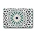 Produktbild Osmykqe Custom Aqua Moroccan Trellis Floral Pattern Heavy Duty Door mat Multipurpose 1
