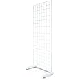 Display Stands Grid Panel 1-Way Shop Display 6ft High White Florist, Market, Fair, Retail (E3J12W/6)