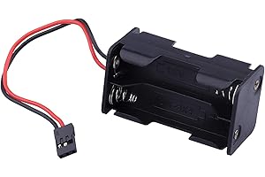 YUNIQUE GREEN-CLEAN-POWER - Batteriefach für 4 AA-Batterien mit JR-Steckerkabel | Einfache Installation | Kompakt und tragbar | Geeignet für Drohnen, Kunststoff