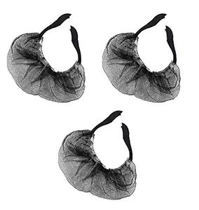 Kabello Nylon Singh Beard Net (Set of 3 Pcs, black)