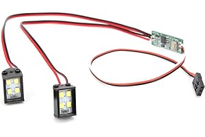 DILWE RC-Modell LED-Scheinwerfer Hochhelles Kunststoffzubehör für /SCX10 1/10 Crawler Overland Car