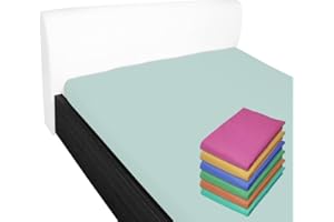 Nurtextil24 Bettlaken 100% Baumwolle 28 Farben und 4 Größen ohne Gummizug Pasteltürkis 150 x 240 cm