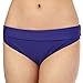 Beach Collection Womens Navy Folded Waistband Bikini Bottoms 10