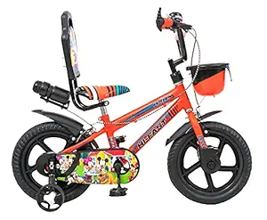 Hi-Fast 14 inch Kids Cycle for 3 to 5 Years Boys & Girls with Training Wheels (Hawk-MW14T-Semi-Assembled)