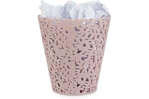 Balvi Cestino gettacarta Letters Colore Rosa Cestino gettacarta dal Design Originale Plastica