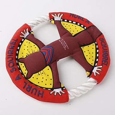 SHENNOSI-Pet-Frisbee-Toy-Dog-Cat-Training-Supplies-Canvas-With-Squirrel-Ostrich-Pattern