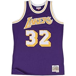 Mitchell&Ness M&N NBA Swingman Jersey Retro de con una Pegatina de 7 kmh Los Angeles Lakers - Magic Johnson M
