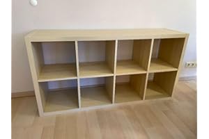 Ikea Kallax Meuble rectangulaire à 8 étagères, chêne, 77x147 cm