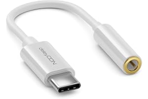 deleyCON 10cm Hörlursadapter USB‑C till 3,5mm Klinka Hona AUX - Kompatibel med Apple Samsung Google Huawei Xiaomi