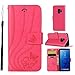 Produktbild Samsung S9 plus Hülle,Alfort Samsung S9 plus Schutzhülle, Simulations Retro Ledertasche Wallet Lederhülle PU Leder Tasche Case Cover für Samsung S9 plus Smartphone (Rose)