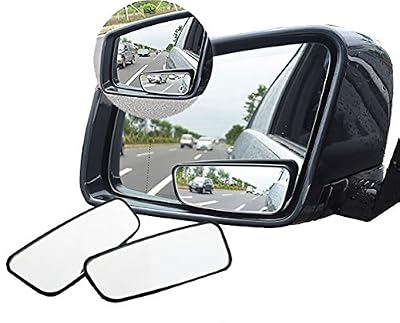 Meipro 360 ° Rotate Blind Spot Mirror, Adjustabe Grand Angle Retroviseur HD Verre Convex Side View Mirror for Car